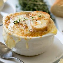 Load image into Gallery viewer, Creamy French Onion Soup and Brown Butter Caramel Apple Crisp
