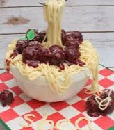 Load image into Gallery viewer, Kids: Spaghetti and Meatballs CAKE
